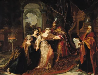 Esther vor Ahasverus, vor 1697